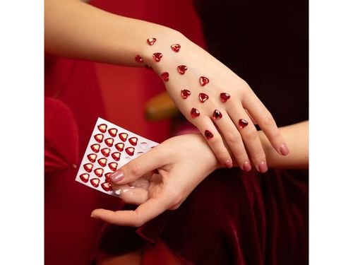 Naklejki rubinowe, Serca, czerwone, 36 szt. na Arena.pl