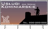 BANER REKLAMOWY OCZKOWANY 200x100cm różne wzory USŁUGI KOMINIARSKIE