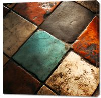 Obraz 90x90cm Ceramiczna Kompozycja