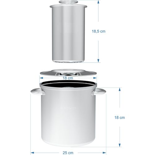 Zestaw z płaszczem wodnym - szynkowar 1,5kg+ garnek na Arena.pl