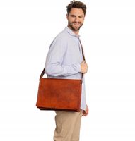 Gusti Leather Max - Torba na laptopa Uni Bag Skórzana męska Vintage L