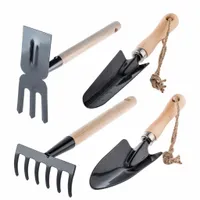 ZESTAW NARZĘDZI OGRODOWYCH 4w1 ŁOPATKA MOTYCZKA GRABKI PAZURKI DO GLEBY