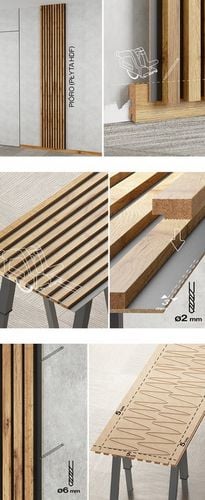 LAMELE ŚCIENNE CZARNE NA PŁYCIE CZARNEJ 510x2750mm na Arena.pl