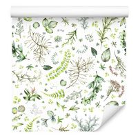 Tapeta liście rośliny paproć na korytarz do salonu