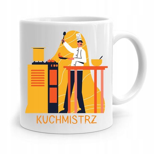 Kubek Dla Kucharza Kucharki Kuchmistrz Z Nadrukiem Ze Zdjęciem na Arena.pl