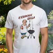 Śmieszna koszulka z nadrukiem - Kierownik Grilla XXL