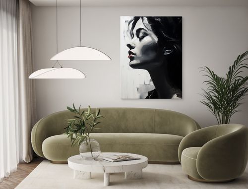 Obraz Canvas PORTRET Kobiety Czerwone Usta Abstrakcja 20cm x 30cm na Arena.pl