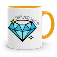 Kubek Żółty Dla Przyjaciela Przyjaciel Idealny Z Nadrukiem Ze Zdjęciem