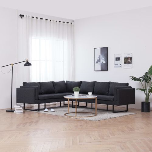 Sofa Narożna, Ciemoszara, Materiałowa na Arena.pl