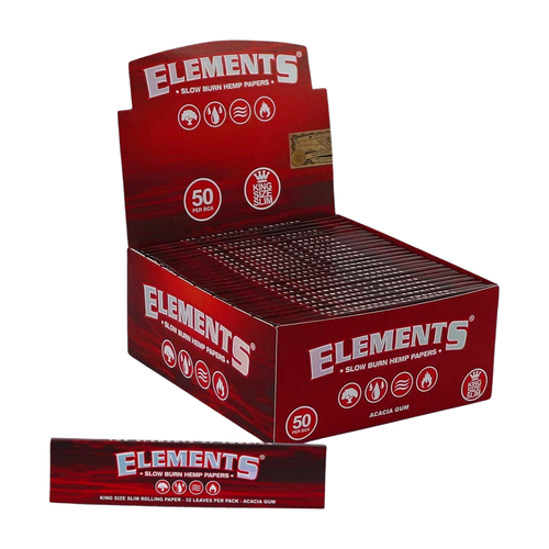 box - 50 x bibułki elements red king size slim na Arena.pl