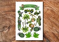 Wydruk cukrowy na tort A4 wojskowy wojsko napis DIY