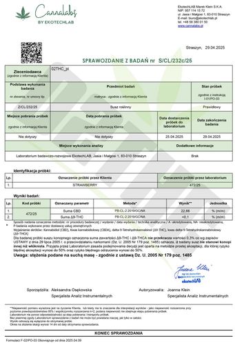 Susz konopny CBD | STRAWBERRY HAZE | 20 g na Arena.pl
