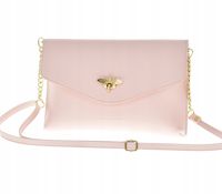 Laura Biaggi - torebka wizytowa kopertowa pszczoła jasny różowy mat JS152