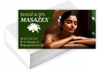 Wizytówki firmowe Foliowane 1000szt MASAŻ SPA dużo wzorów gotowy projekt