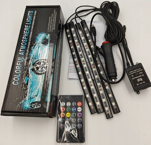 Paski LED 12V - OŚWIETLENIE LEDOWE Ledy wnętrza auta Taśma kabiny samochodu na Arena.pl