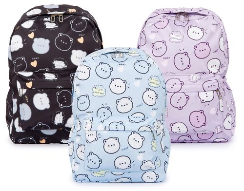 Tornister Plecak szkolny Dla Dziewczynki ZESTAW 3szt Duży w Misie we wzory na Arena.pl