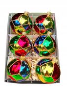 Bombka dekorowana, Zestawy bombka 8 cm 6 szt. STYL PRL