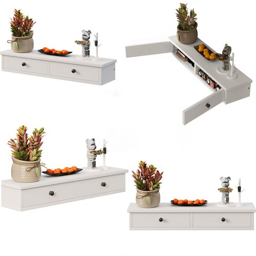 Półka wisząca biała do sypialni loft na Arena.pl