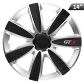Kołpaki GTX carbon black / silver 14", 4 szt.