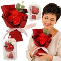 Bukiet mydlany Flowerbox w pudełku z pachnącymi kwiatami mydlanymi B-3168