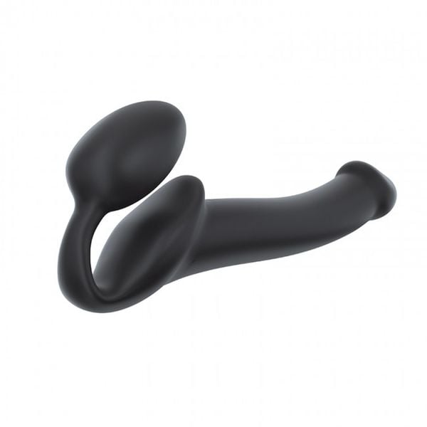 SEMI-REALISTIC BENDABLE STRAP-ON BLACK - M zdjęcie 1