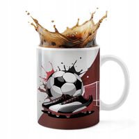 KUBEK CERAMICZNY 330ML DRUK - PIŁKA NOŻNA SPORT DRUŻYNA MECZ PUCHAR