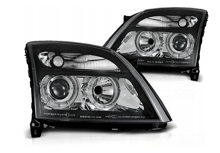 LAMPY REFLEKTORY Do OPEL VECTRA C Od 2002 Do 2005 Roku RINGI SOCZEWKI BLACK zdjęcie 2