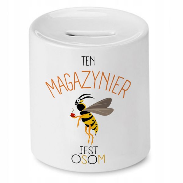 Skarbonka Dla Magazyniera Ten Magazynier Jest Osom Z Nadrukiem Ze Zdjęciem zdjęcie 1