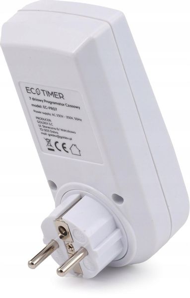 Gniazdko programowalne czasowe sterowanie 7 dni EC-PR07 PROGRAMATOR zdjęcie 12