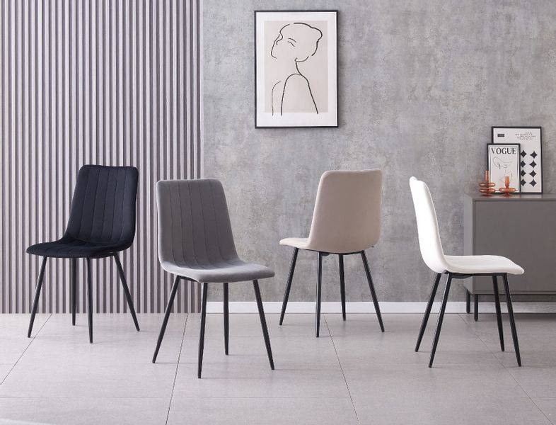 IRIS KRZESŁO TAPICEROWANE ECRU WELUR zdjęcie 5