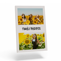 FOTO-OBRAZ na płótnie Twoje zdjęcie 50x70 KOLAŻE KREATOR WZORY 2 NAPIS