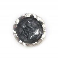 Guziki ozdobne marmurkowe 25 mm stopka 2 szt