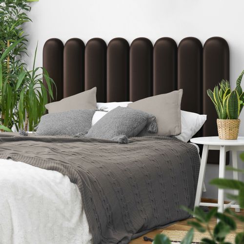 Panele Tapicerowane Na Ścianę Eko Skóra PŁOTEK Brązowy 100cm x 30cm na Arena.pl