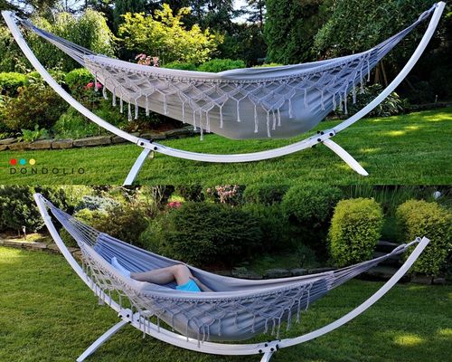 Hamak Brazylijski Dwuosobowy XXL 220kg BOHO makrama Wytrzymały DONDOLIO na Arena.pl