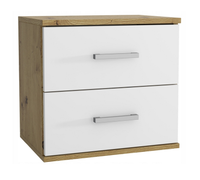 SZAFKA NOCNA Z SZUFLADAMI ARTISAN/BIAŁY 48CM nowoczesna szafka do sypialni