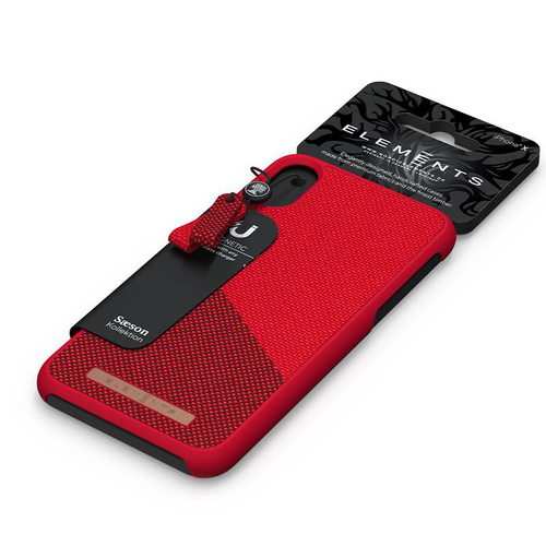 Materiałowe etui do iPhone Xs / X (Red) #0 na Arena.pl