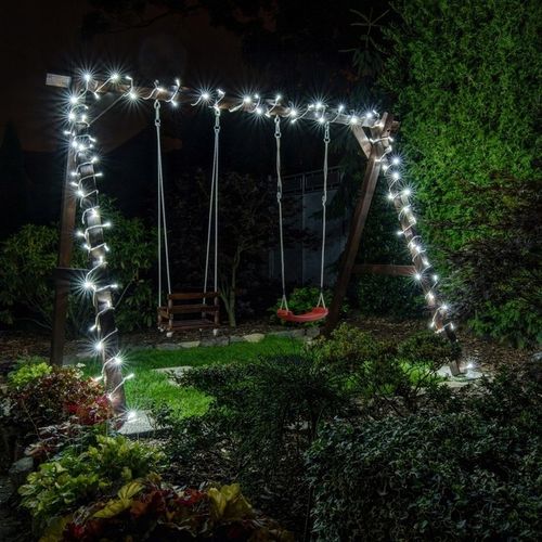 Lampki CHOINKOWE 500 LED ŚWIĄTECZNE BIAŁE ZIMNE ZEWNĘTRZNE WEWNĘTRZNE na Arena.pl