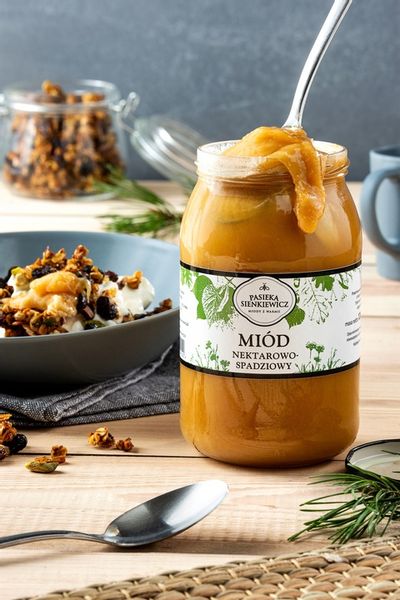 MIÓD NEKTAROWO SPADZIOWY WARMII 1,2 KG LEŚNY zdjęcie 3