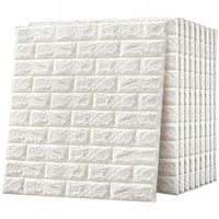 PANELE ŚCIENNE DO KUCHNI CEGŁA SAMOPRZYLEPNA ZESTAW 10 SZTUK ŁATWY MONTAŻ