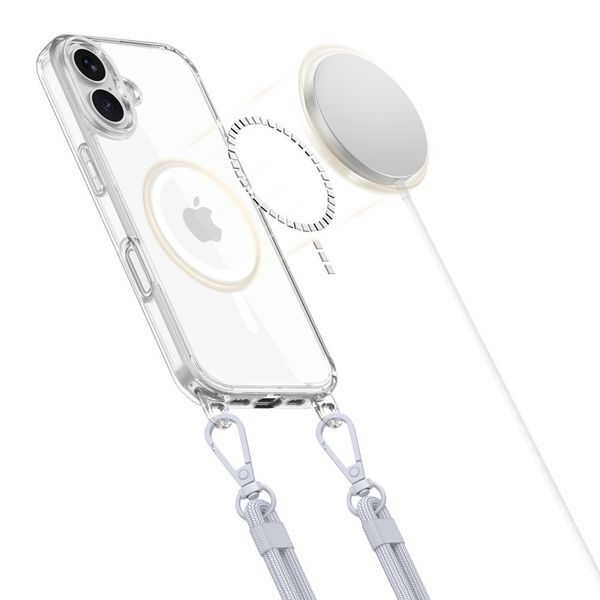 tech-protect flexair chain magsafe iphone 16 grey & pink zdjęcie 3
