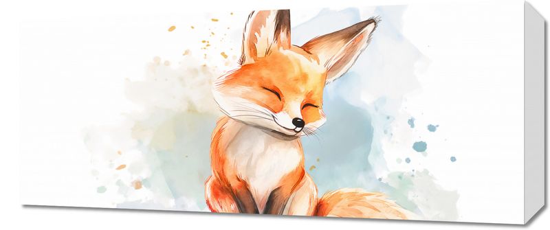 Obraz 70x30cm Zadowolony Lisek zdjęcie 1