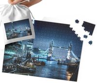 PUZZLE - PIĘKNE WIDOKI LONDYN NOCĄ WIELE WZORÓW 24el + WORECZEK