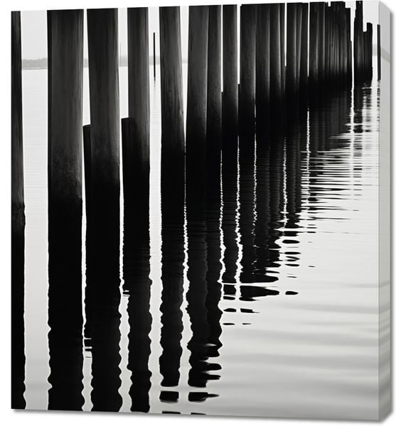 Obraz 90x100cm Rytm Wody i Drewna zdjęcie 1