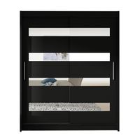 Szafa przesuwna Westa XIII z lustrem 150 - CZARNY