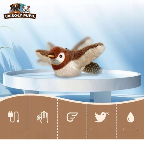 Zabawka dla kota INTERAKTYWNA latający PTAK z dźwiękiem na USB z na Arena.pl