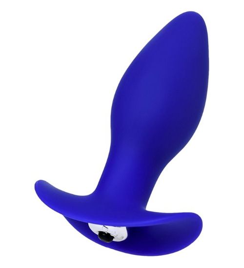 Fioletowy wibrujacy plug analny zdjęcie 4