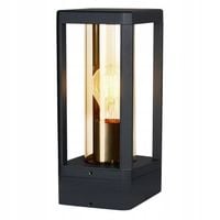 Lampa stojąca ogrodowa ogrodowa czarna złota niska słupek 24 cm Candellux