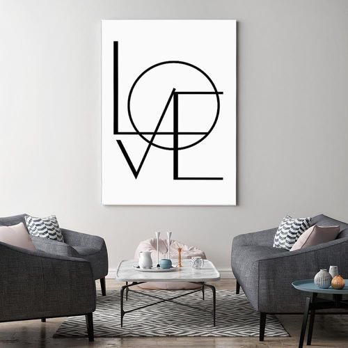 Deco Panel, Love na białym tle 40x60 na Arena.pl