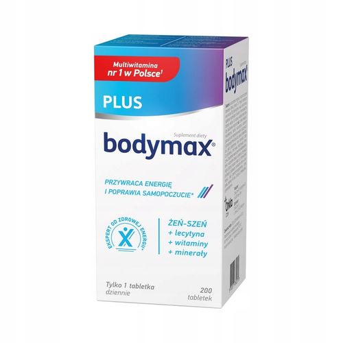 BODYMAX PLUS ŻEŃ-SZEŃ LECYTYNA MINERAŁY WITAMINY 200 TABLETEK na Arena.pl