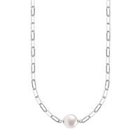 Srebrny naszyjnik WDN6613 - Naturalne Perły hodowane słodkowodne